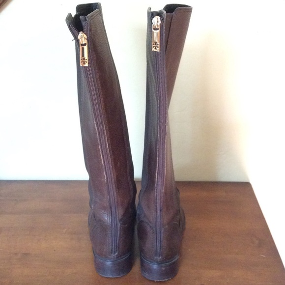 Tory Burch Christy Pebbled Leather Riding boots - Picture 5 of 7